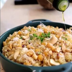 Salada de grão de bico com coco