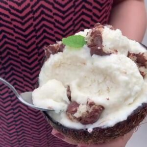 Sorvete Saudável de Coco e Abacaxi