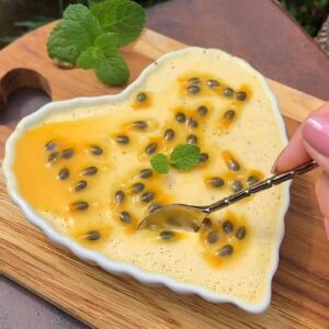 Mousse de maracujá saudável